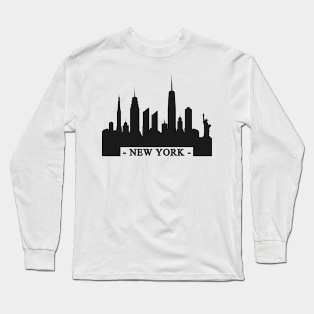 Famous City Tees - New York Long Sleeve T-Shirt by marko.vucilovski@gmail.com